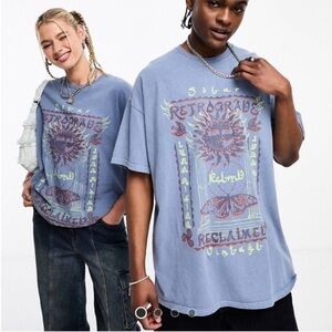 Reclaimed Vintage Blue Graphic T-Shirt